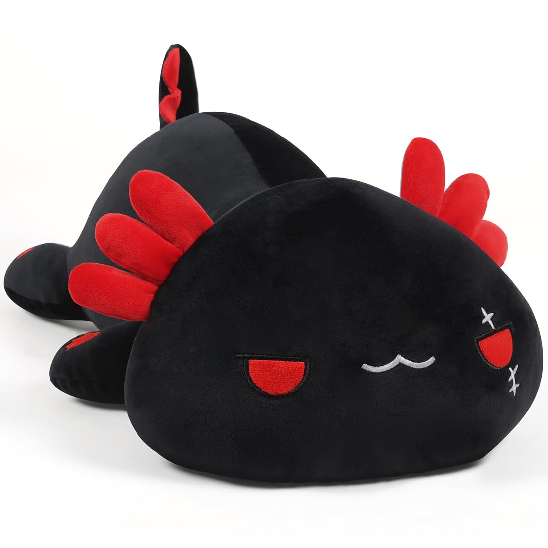 Yeqivo Cute Black Axolotl Plush Pillow Toy - Soft Stuffed Animal, Kawaii Plushie, 50Cm/19.7Inch
